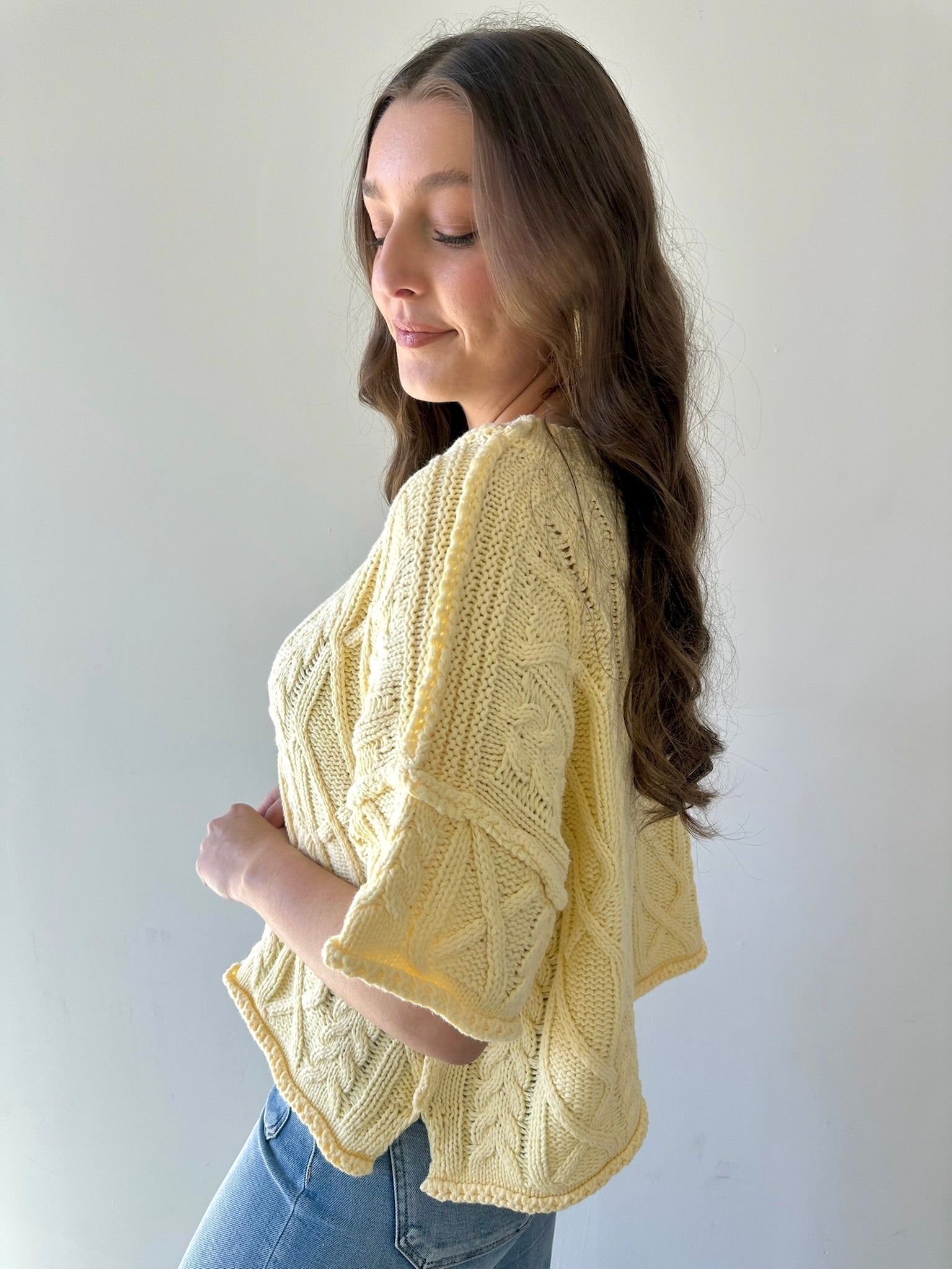 Round Neck Knit Sweater top