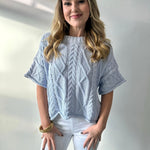 Round Neck Knit Sweater top