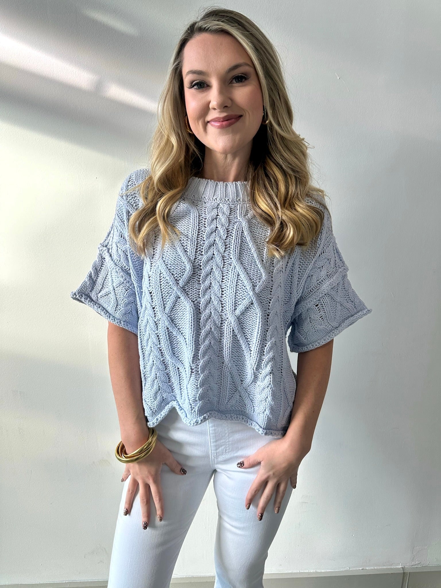 Round Neck Knit Sweater top