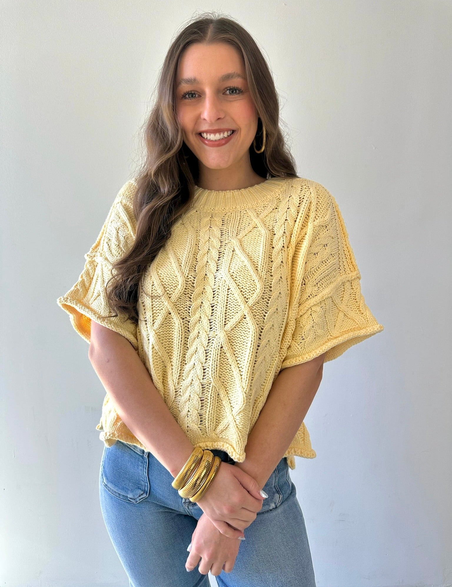 Round Neck Knit Sweater top