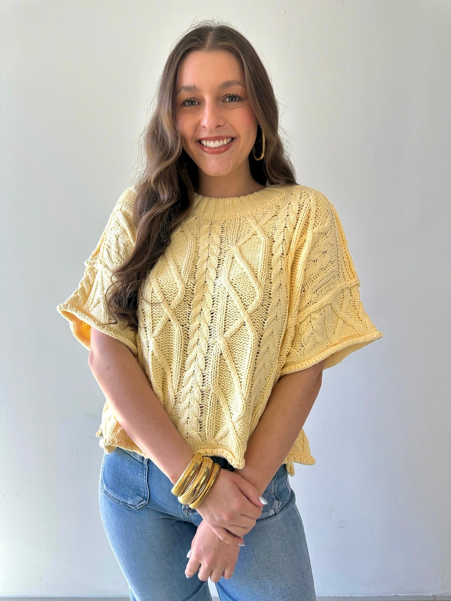 Round Neck Knit Sweater top