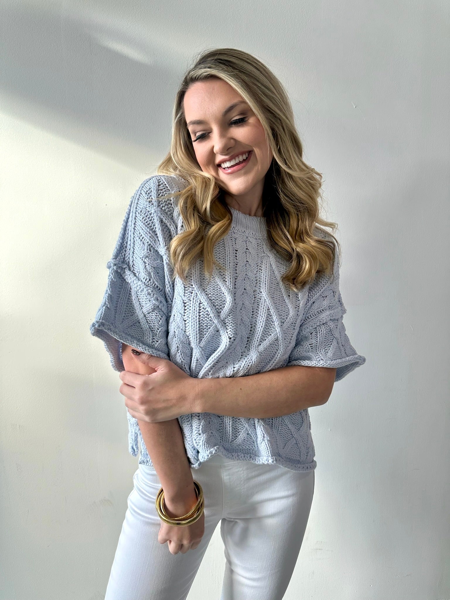 Round Neck Knit Sweater top