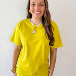 Round Neck Knit Top - Citrine