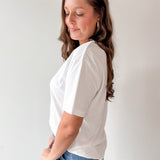 Round Neck Knit Top - Ivory