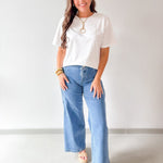 Round Neck Knit Top - Ivory