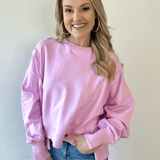 Round Neck Sweatshirt - Pink