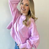 Round Neck Sweatshirt - Pink
