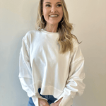 Round Neck Sweatshirt - White