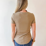 Round Neck T Shirt - Mocha