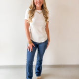 Round Neck T Shirt -White