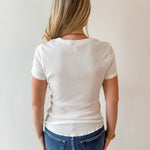 Round Neck T Shirt -White