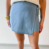 Rowyn Washed Denim Skort