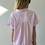 Ruffle Detail Gingham Top & Shorts PJ Set