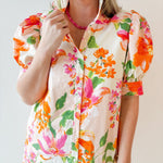 Ruffled Neck Shirt Dress