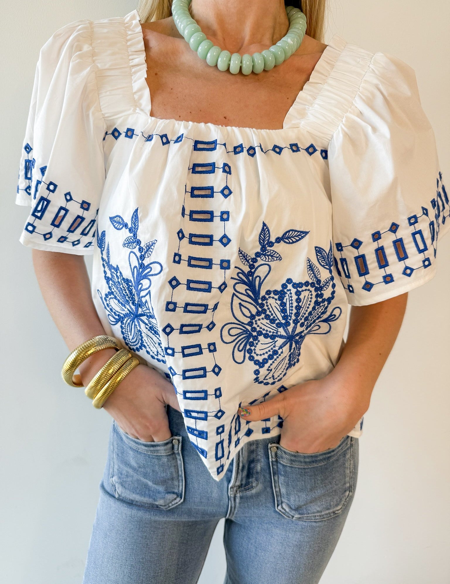 Ruffled Wide Hem Top