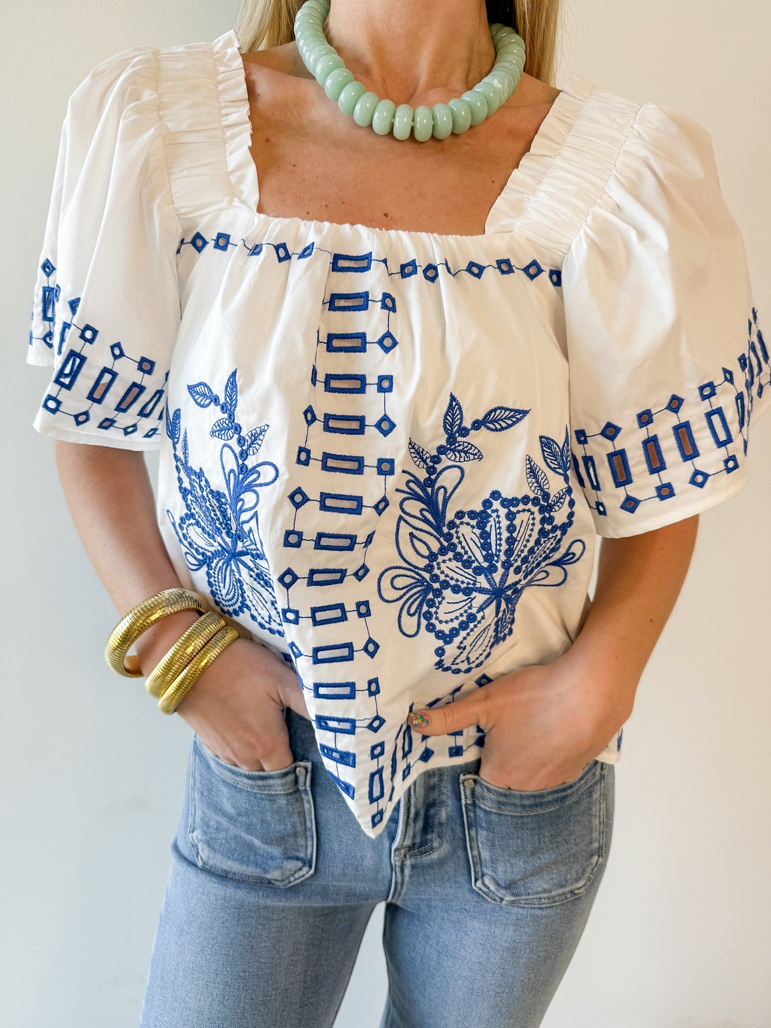 Ruffled Wide Hem Top