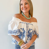 Ruffled Wide Hem Top