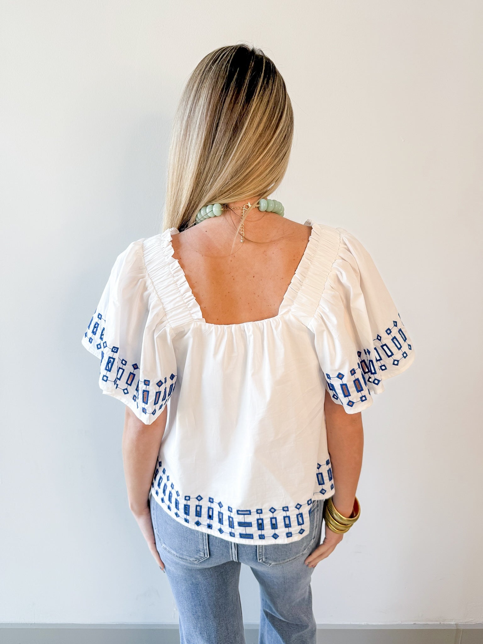 Ruffled Wide Hem Top