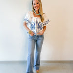 Ruffled Wide Hem Top