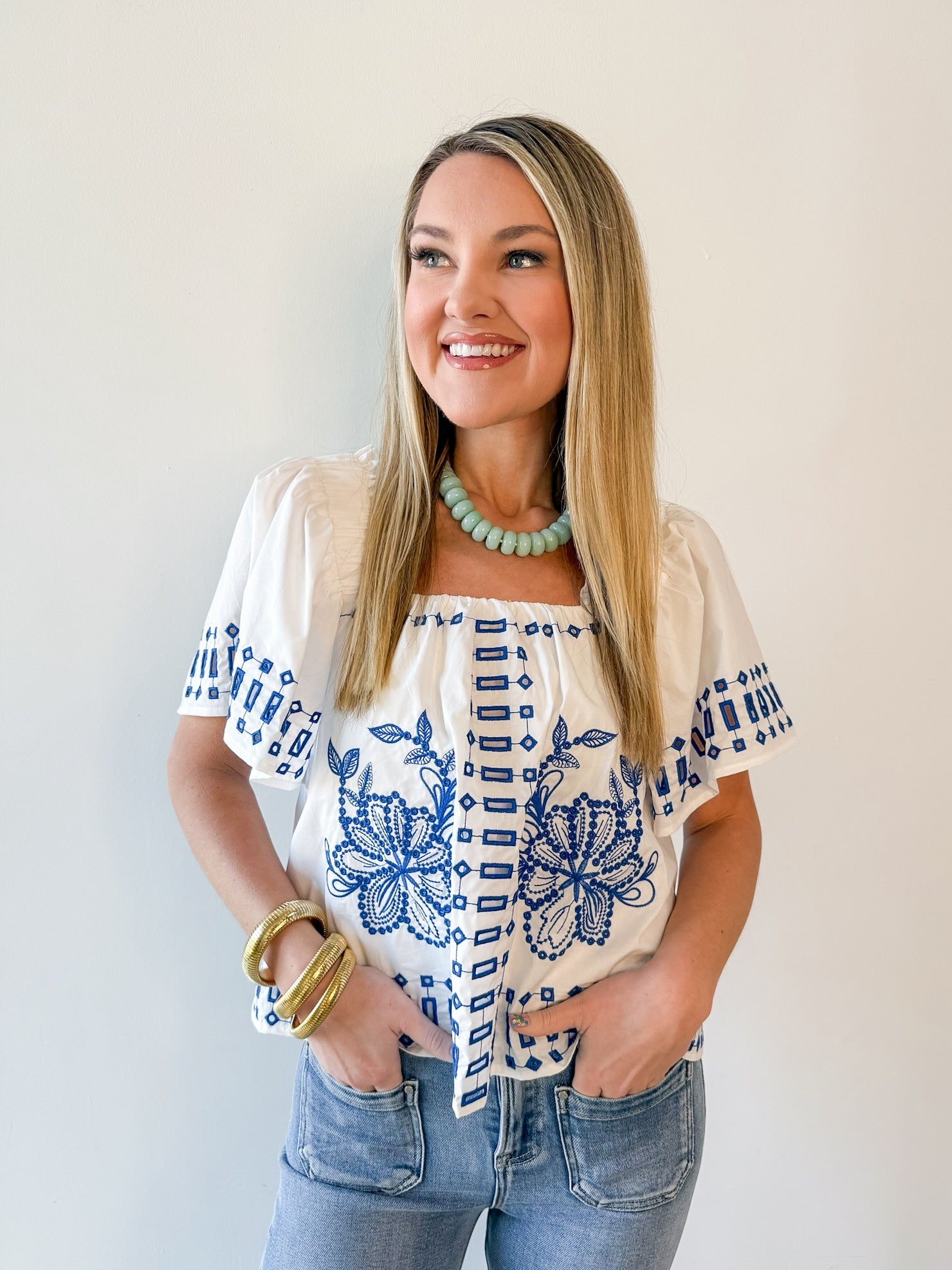 Ruffled Wide Hem Top