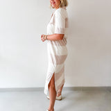 Rugby Striped Midi Dress