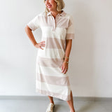 Rugby Striped Midi Dress