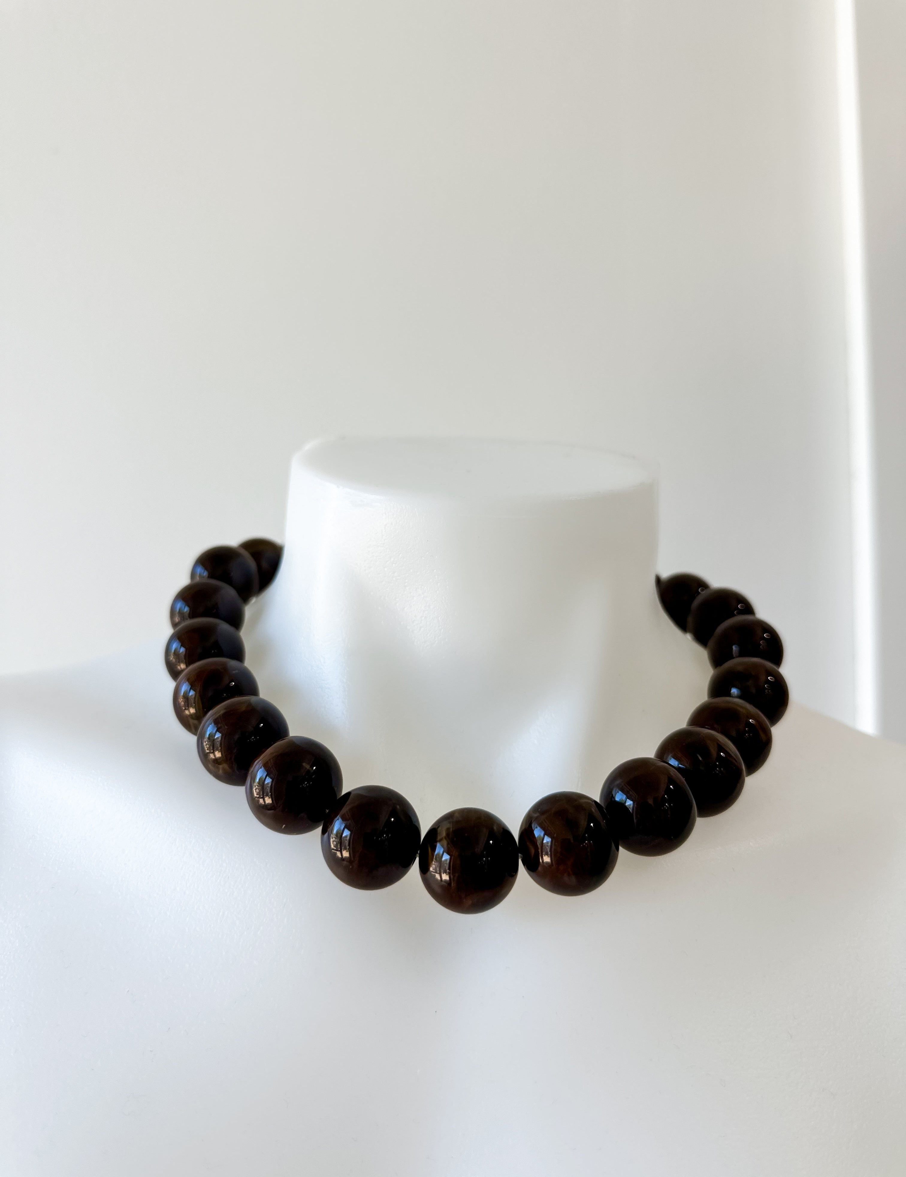 Ryleigh Beaded Necklace-Brown