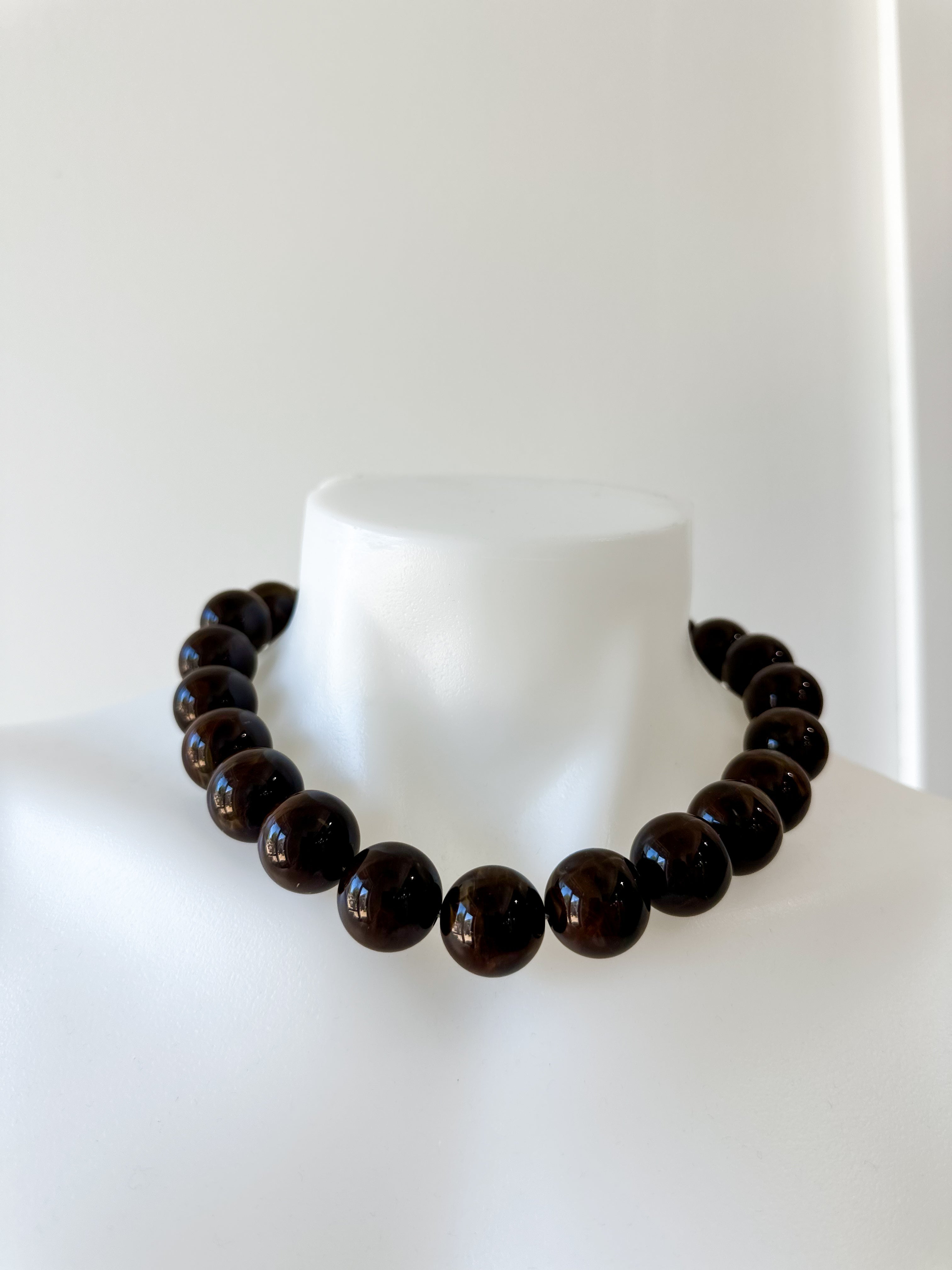 Ryleigh Beaded Necklace-Brown