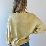 Sailboat Embroidery Sweater - Butter