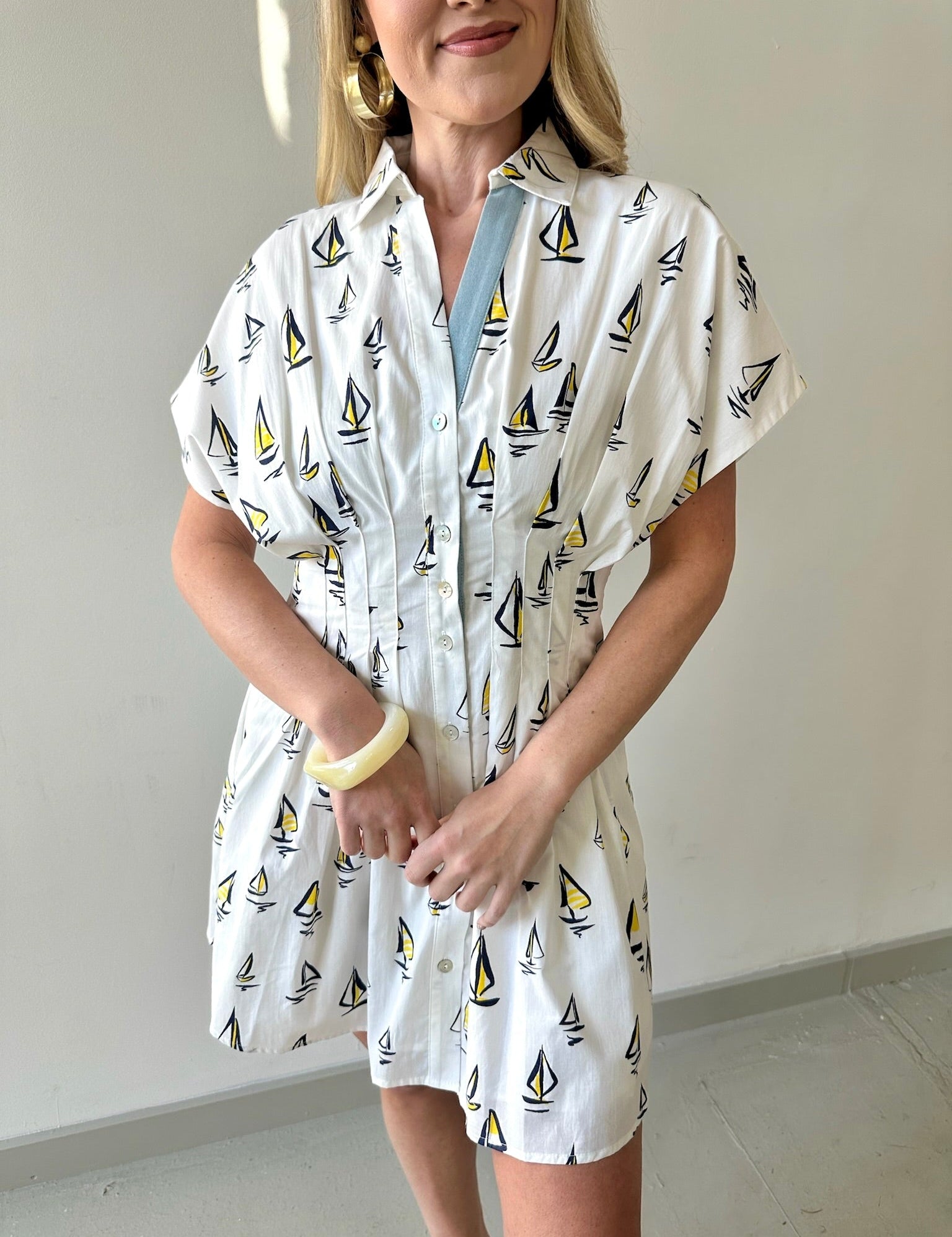 Sailboat Print Dress