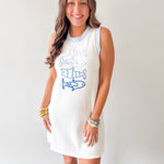 Sardine Embroidered Knit Dress