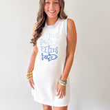 Sardine Embroidered Knit Dress