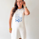Sardine Embroidered Knit Dress