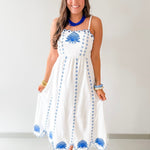 Scallop Edge Detail Maxi Dress