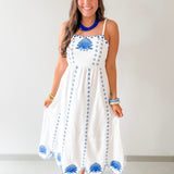 Scallop Edge Detail Maxi Dress