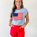 Scallop Hem Red Short