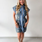 Sea Applique Mini Dress