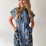 Sea Applique Mini Dress
