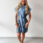 Sea Applique Mini Dress