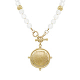 Seaglass Bead Shell Necklace