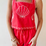 Seashell Embroidered Set