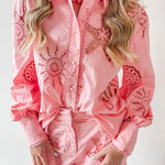 Seashell Embroidered Shirt Set