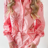 Seashell Embroidered Shirt Set