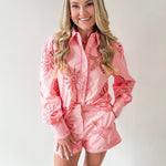 Seashell Embroidered Shirt Set