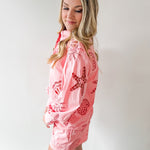 Seashell Embroidered Shirt Set