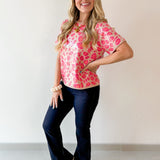 Sequins Covered Leopard Sweater - Pink