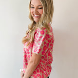 Sequins Covered Leopard Sweater - Pink