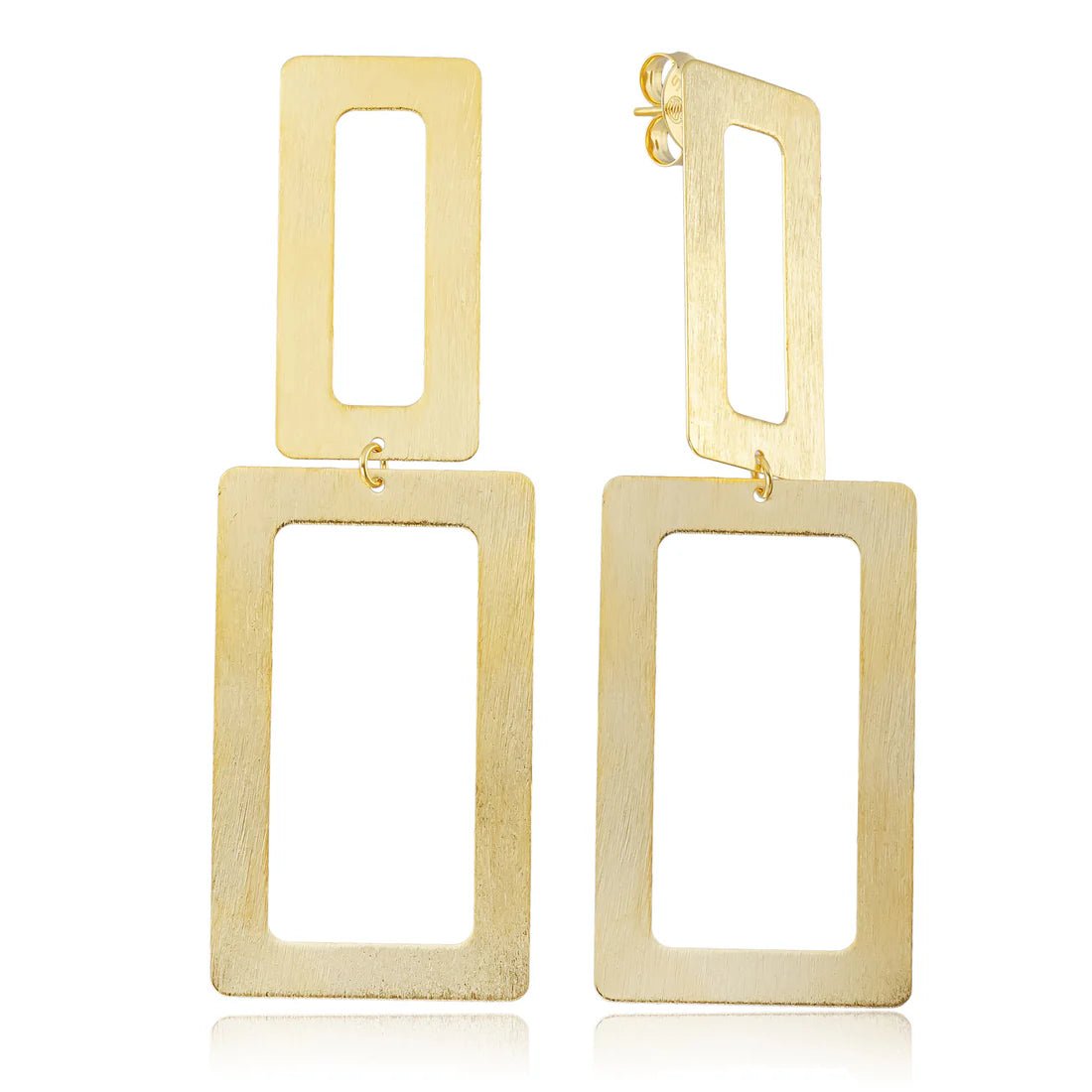 Sheila Fajl Double Rectangle Earrings 3.5