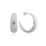 Sheila Fajl Silver Brooke Hoops 1.5