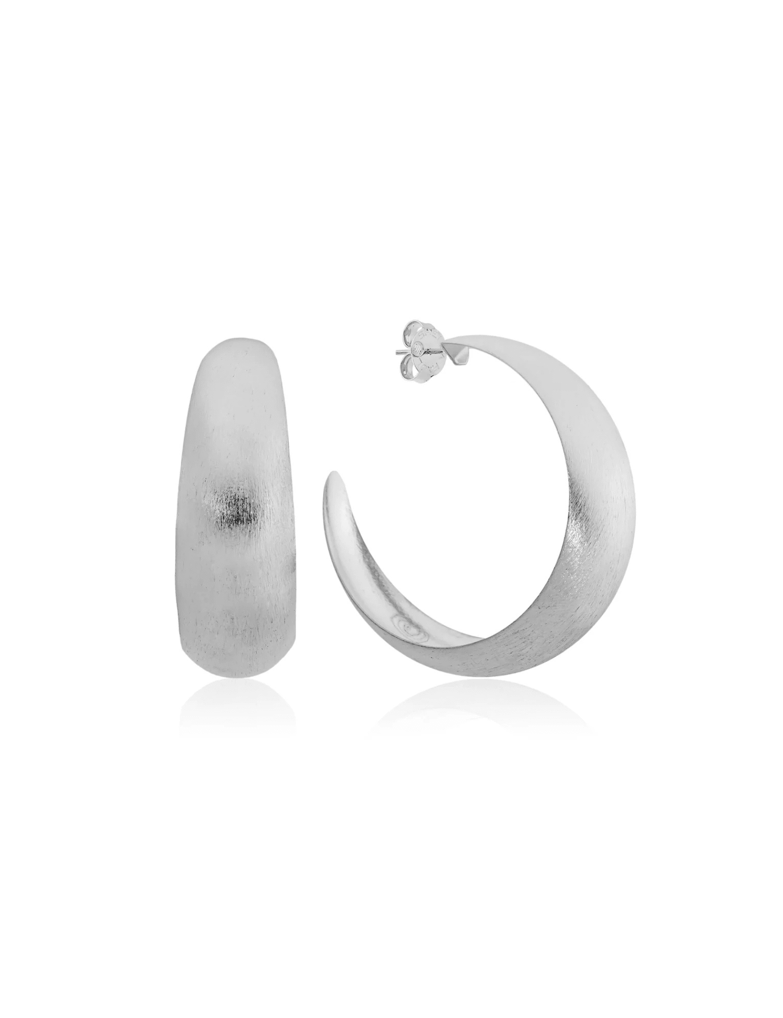 Sheila Fajl Silver Brooke Hoops 1.5